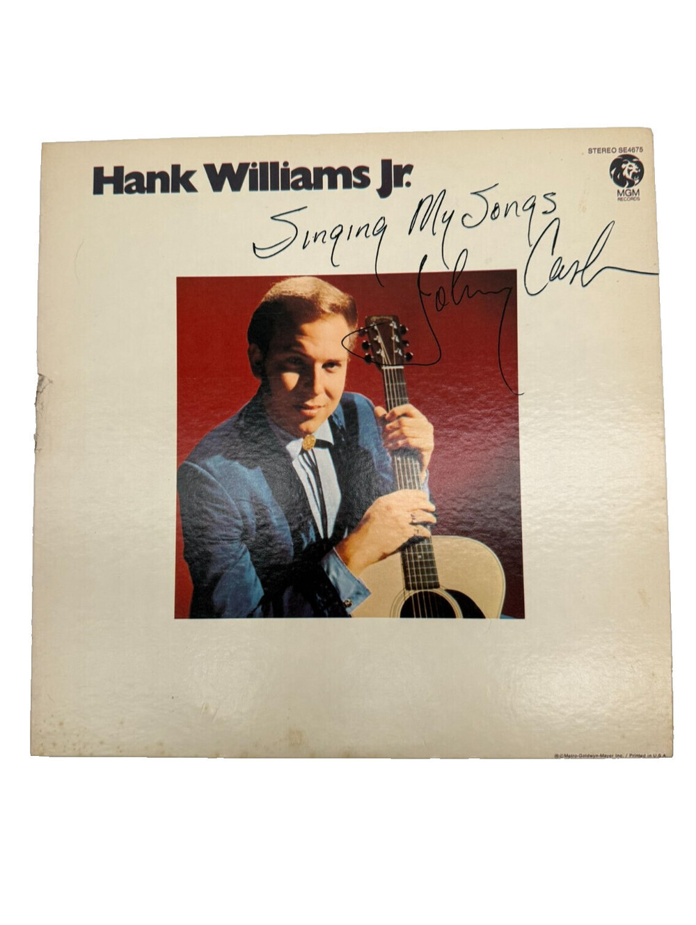 Hank Williams, Jr. – Singing My Songs (Johnny Cash)  LP  MGM Records SE 4675